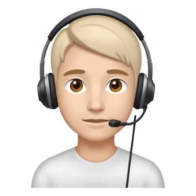 Me with headset sticker