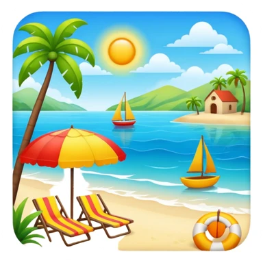 Summer emoji vibes sticker