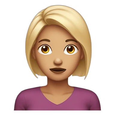 woman worried_ bright skin sticker