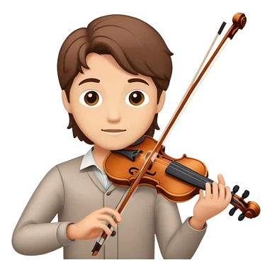 Facebook sticker style playing a violin sticker