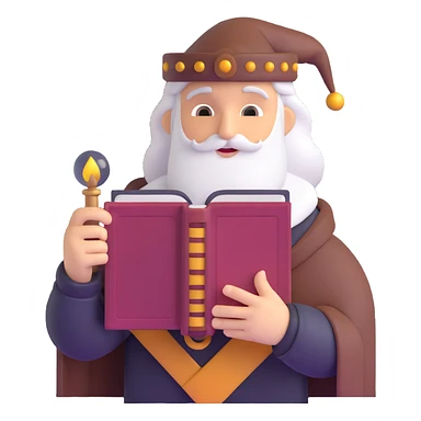 storyteller with magical book sticker