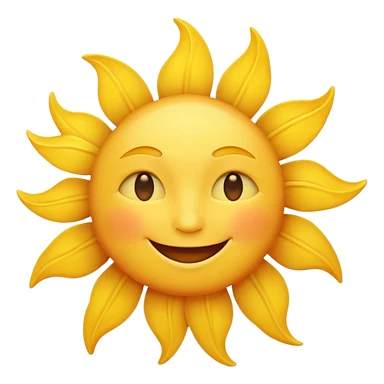 A happy sun emoji sticker