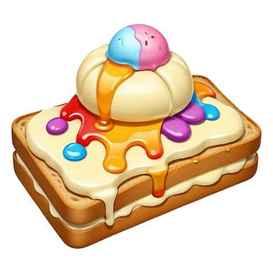 ice cream on bread sticker