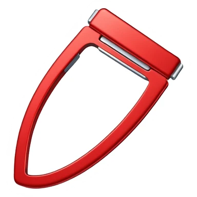 Red colour hairclip emoji sticker