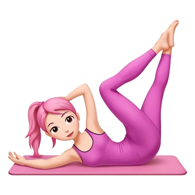 pink pilates girl sticker