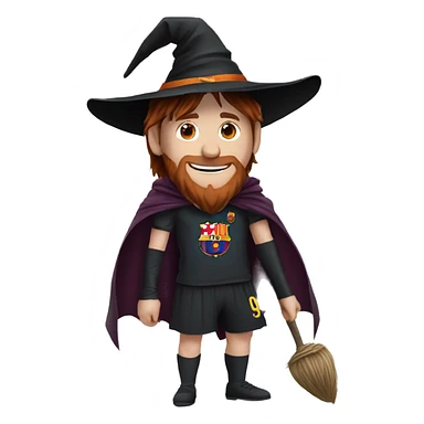 Messi wearing witch hat sticker