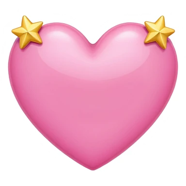 corazon rosa con estrellas sticker