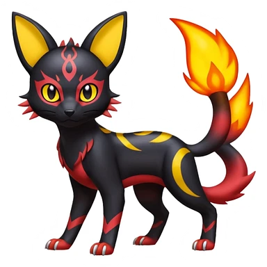Electrifying Electric Powerful Spicy Solar Liepard-Umbreon-Litten-Sprigatito-Pokémon-fusion-creature (full body) sticker