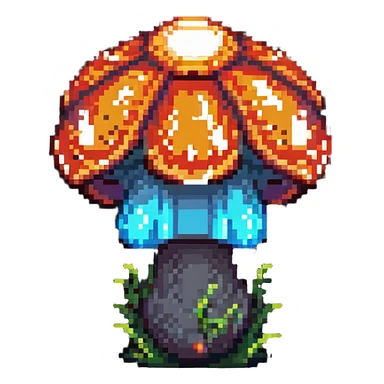glowing mushroom sticker