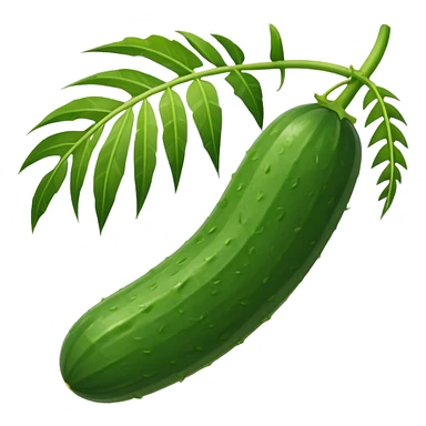 cucumber, palm branch sticker