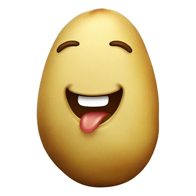 Tiny potato laughing with tears sticker