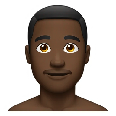 Shirtless black man sticker