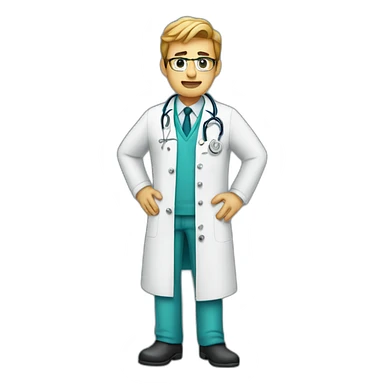 Doctor with “MEDIFN” on his clothes sticker