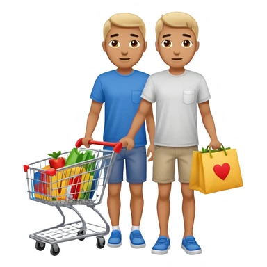 a man with a shopping cart full body sticker