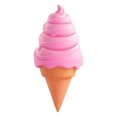 pink ice cream sticker