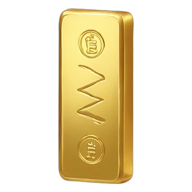 Gold bar in Round coin sticker