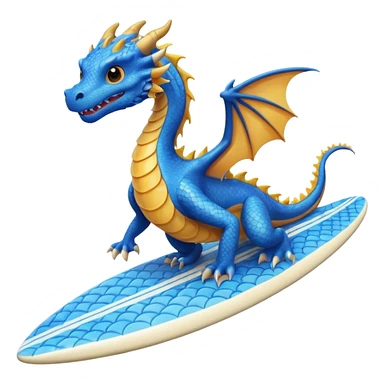 Dragon in a board in the beach sticker