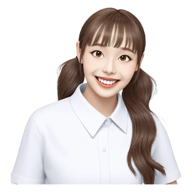 smiling girl with twintails sticker