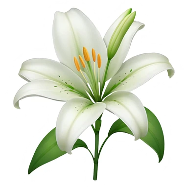 Lily flower sticker