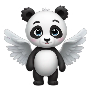 wings of panda sticker