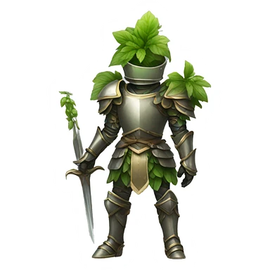 humanoid plant knight sticker
