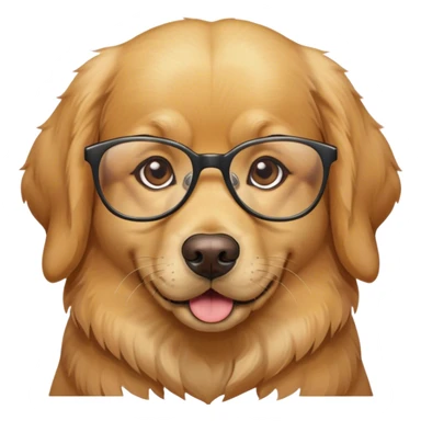 Golden Retriever With glasses sticker