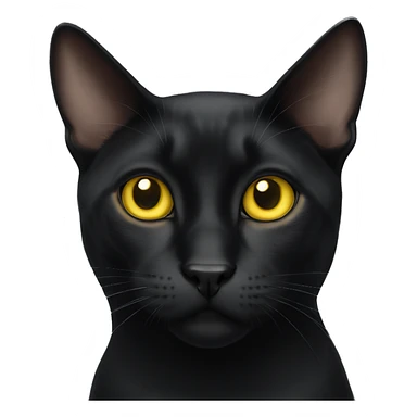 Bombay cat with yellow eyes sticker