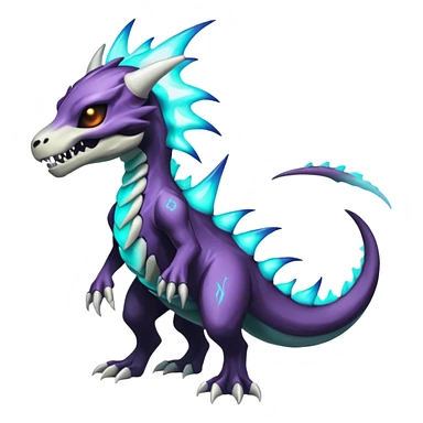 Shiny Bioluminescent Evil Glowing Ethereal Eldritch Marowak-Duskull-Darkdramon-fusion sticker