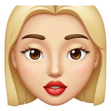 Kiss face wink eye sticker