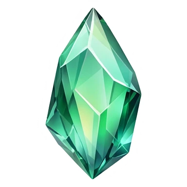 Green iridescent nebula crystal shard sticker
