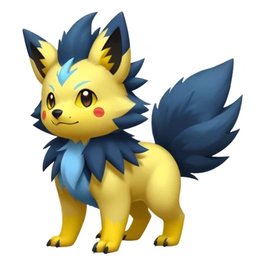 Manectric-Zorua-Yamper-Fakémon-hybrid-creature (full body)  sticker