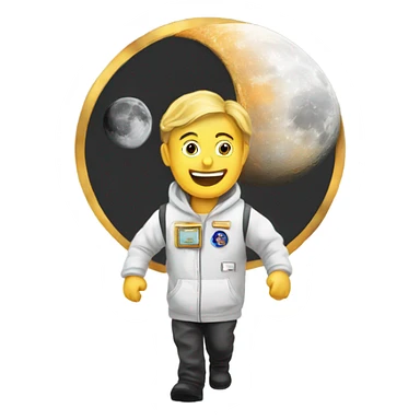 Bitcoin to the Moon sticker