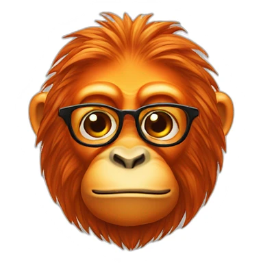 Orang outant avec des lunettes de soleil sticker