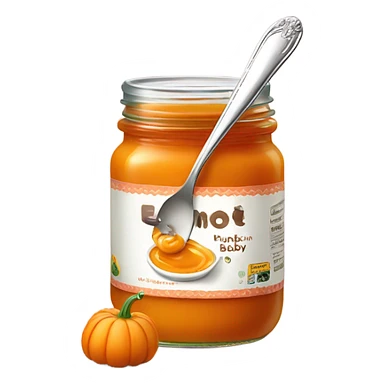 Pumpkin baby food sticker