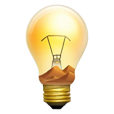 lights bulb with desert sticker