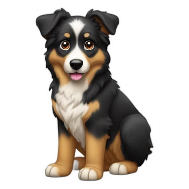 australian sherpherd perfil de 4 patas sticker