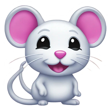 Lisa frank glitter mouse with daisy  sticker