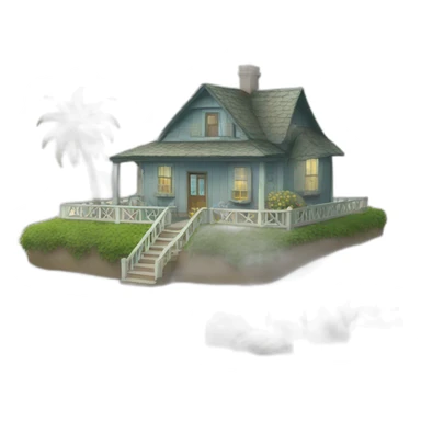 sea side house sticker