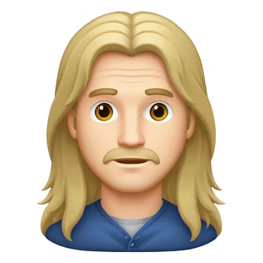 Hombre con pelo largo sticker