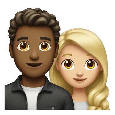 brunette girl with blonde guy sticker