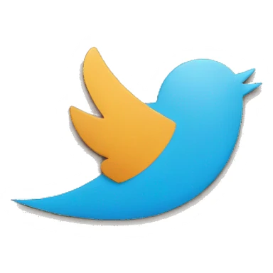 Twitter logo sticker