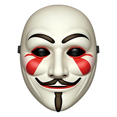 Guy fawkes mask emoji sticker