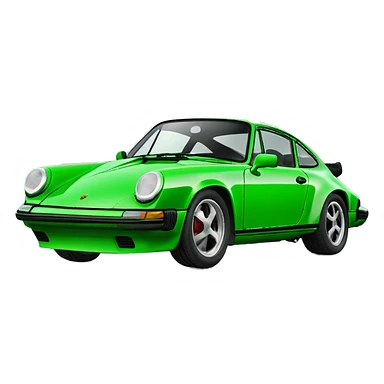 Porsche 911, green  sticker
