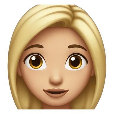 Blushing love girl sticker