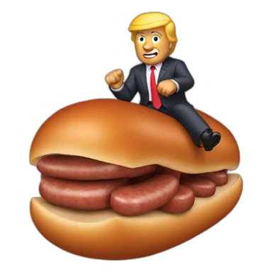 trump-riding-sausage sticker