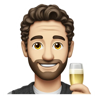 Actor Josh O’Connor drinking Prosecco sticker