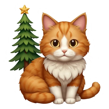 Christmas cat in aesthetic home sticker