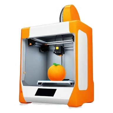 Orange small 3d printer sticker