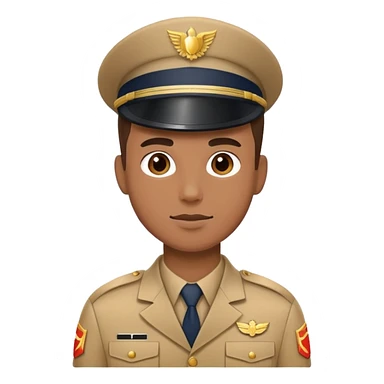 service man in uniform sticker