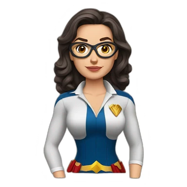 Brunette Wonder Woman teacher sticker